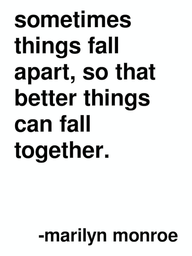 Sometimes Things Fall Apart Statement By Monroe In White