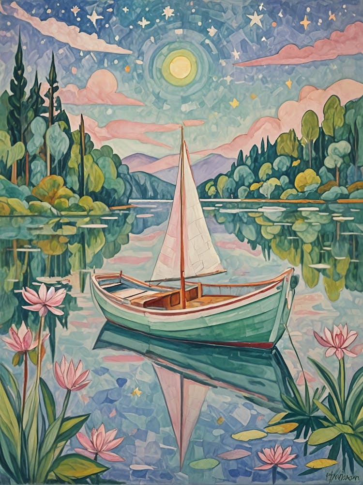 Boat On The Lake no1