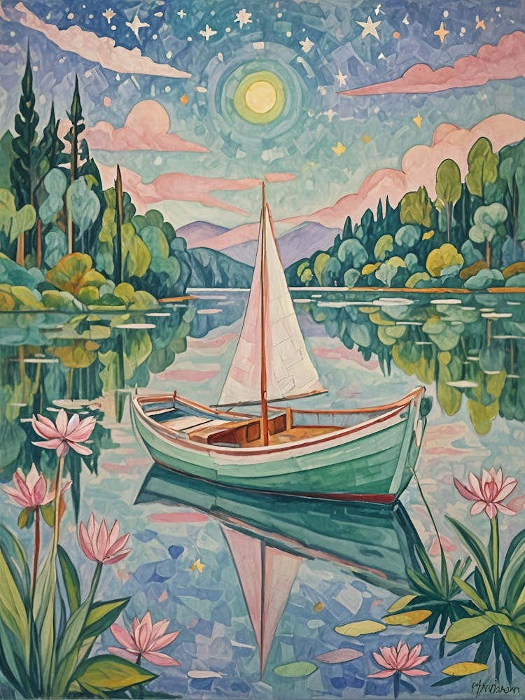 Boat On The Lake no1