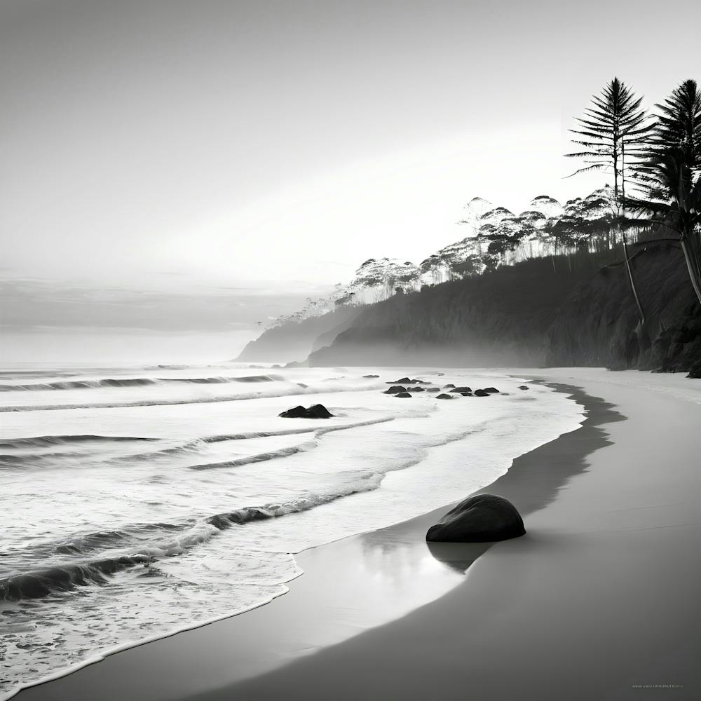 Black And White Beach