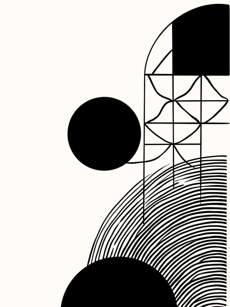 Modern Wall Art Decor, Black and White Contemporary, Unique Home Decor, Sleek Wall Design for Living Room 2