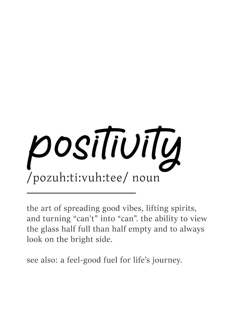Positivity Definition Poster - Dictionary