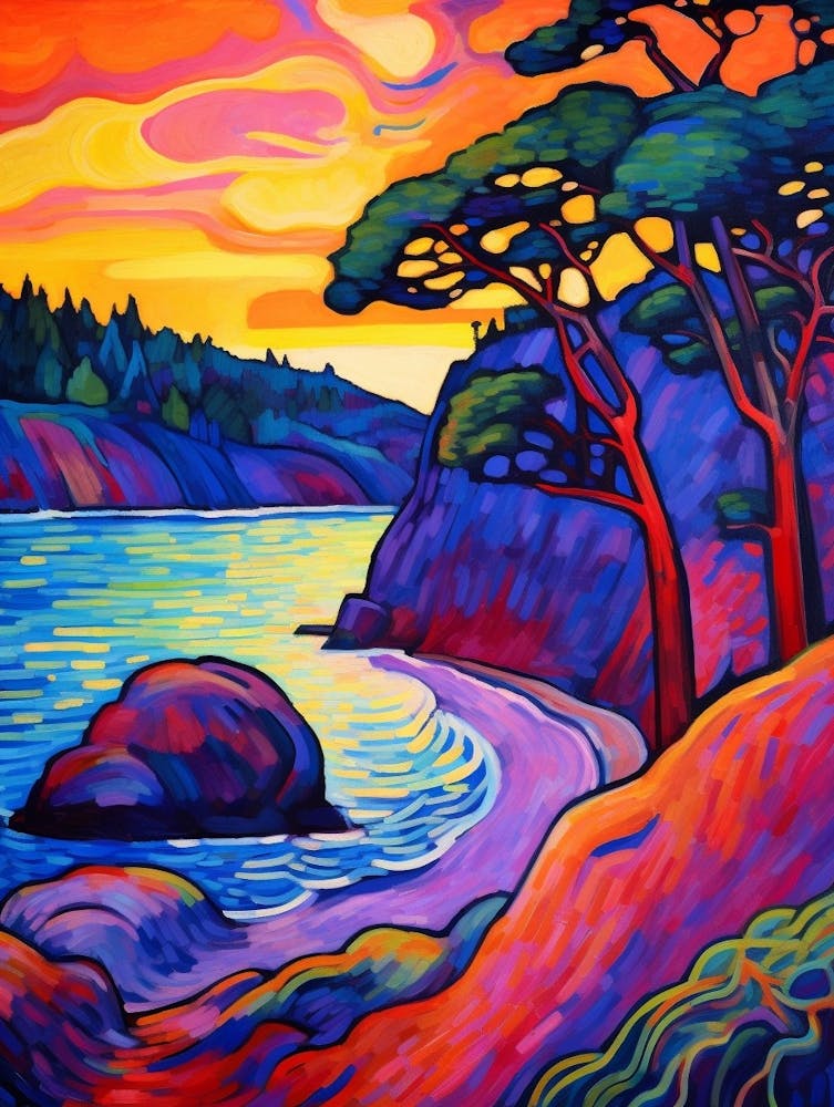 Deception Pass State Park Retro Pop Art 3