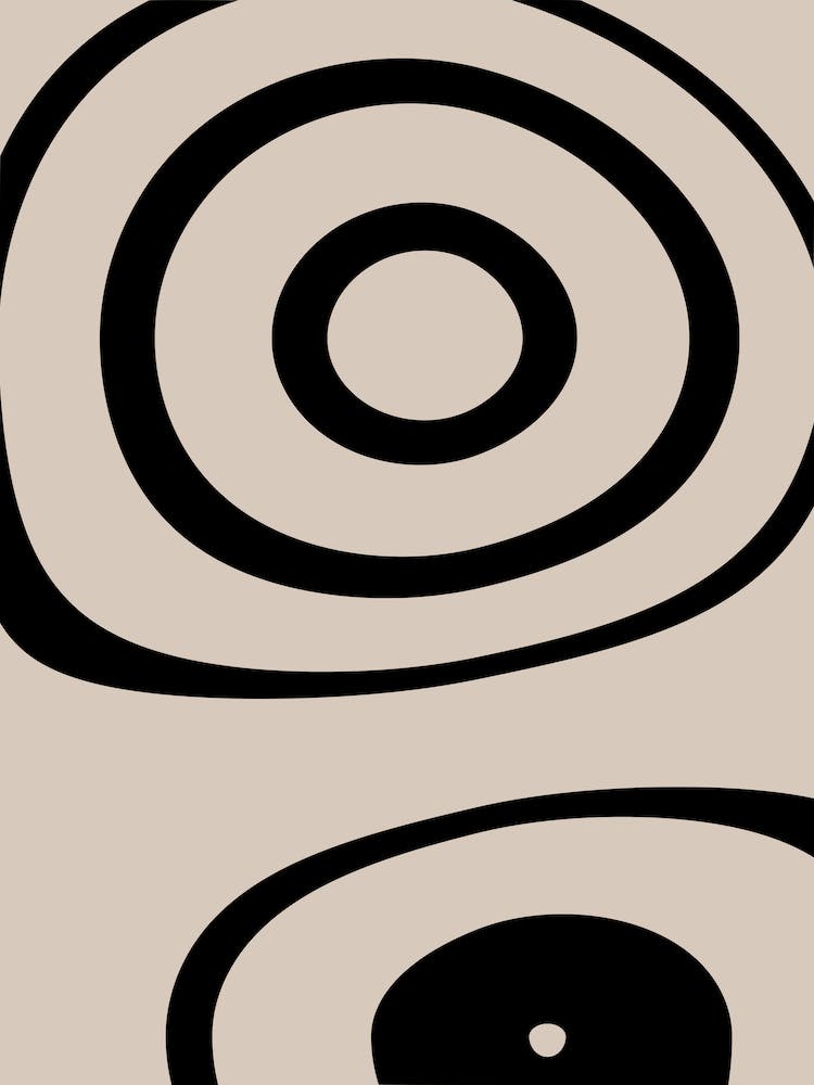 Beige and Black Minimal Abstract
