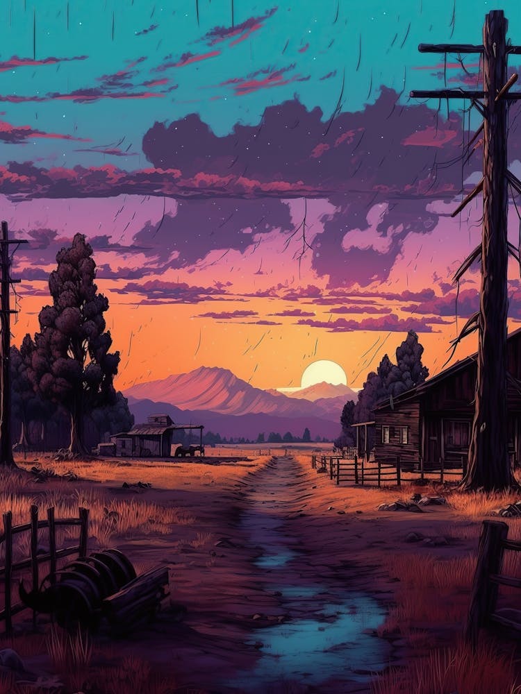 Sunset In The Countryside 2