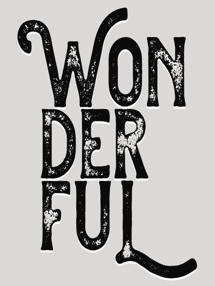 Wonderful Grey Black Quote Typography