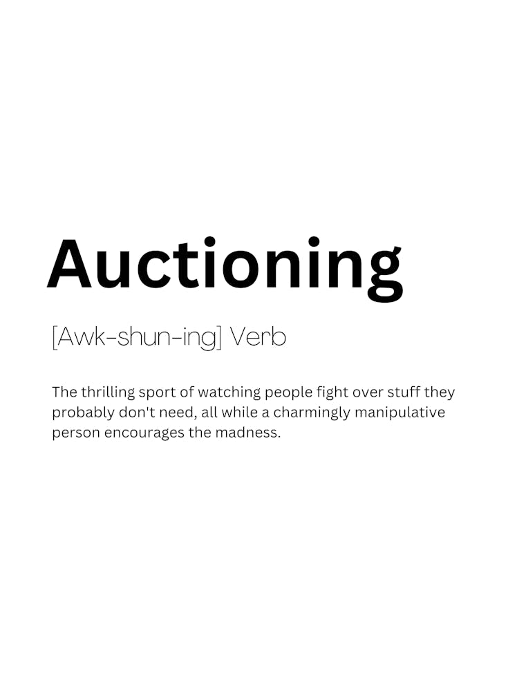 Auctioning Definition Meaning