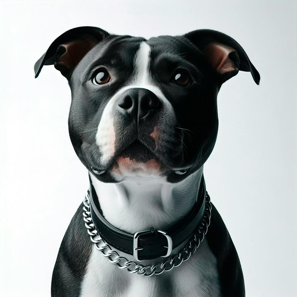 American Staffordshire Terrier Dog White Background 1