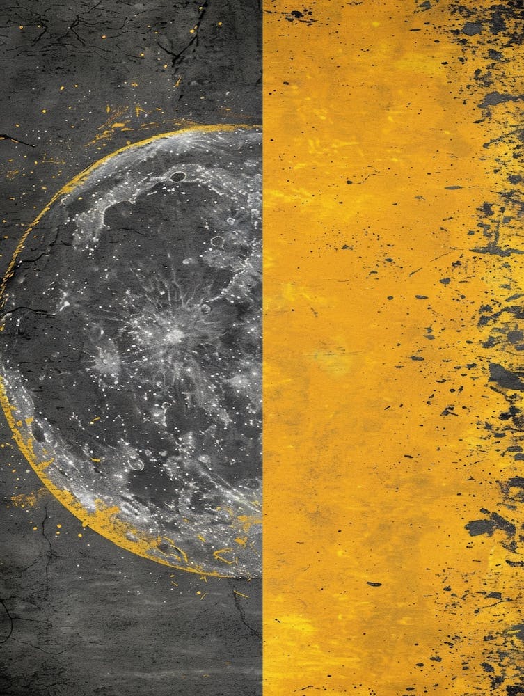 Mond In Gelb Und Schwarz