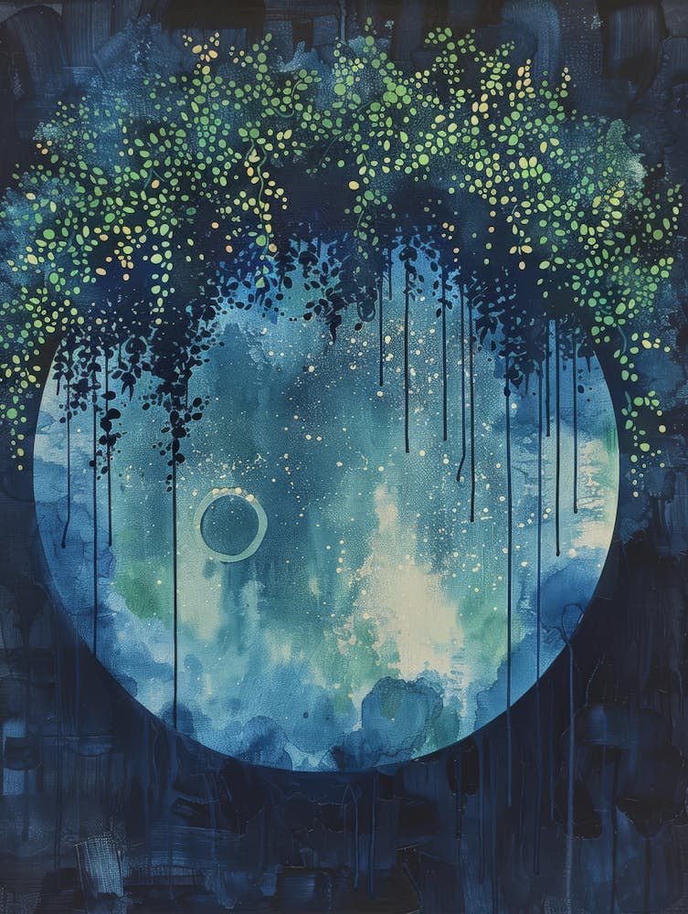 Moon And Trees