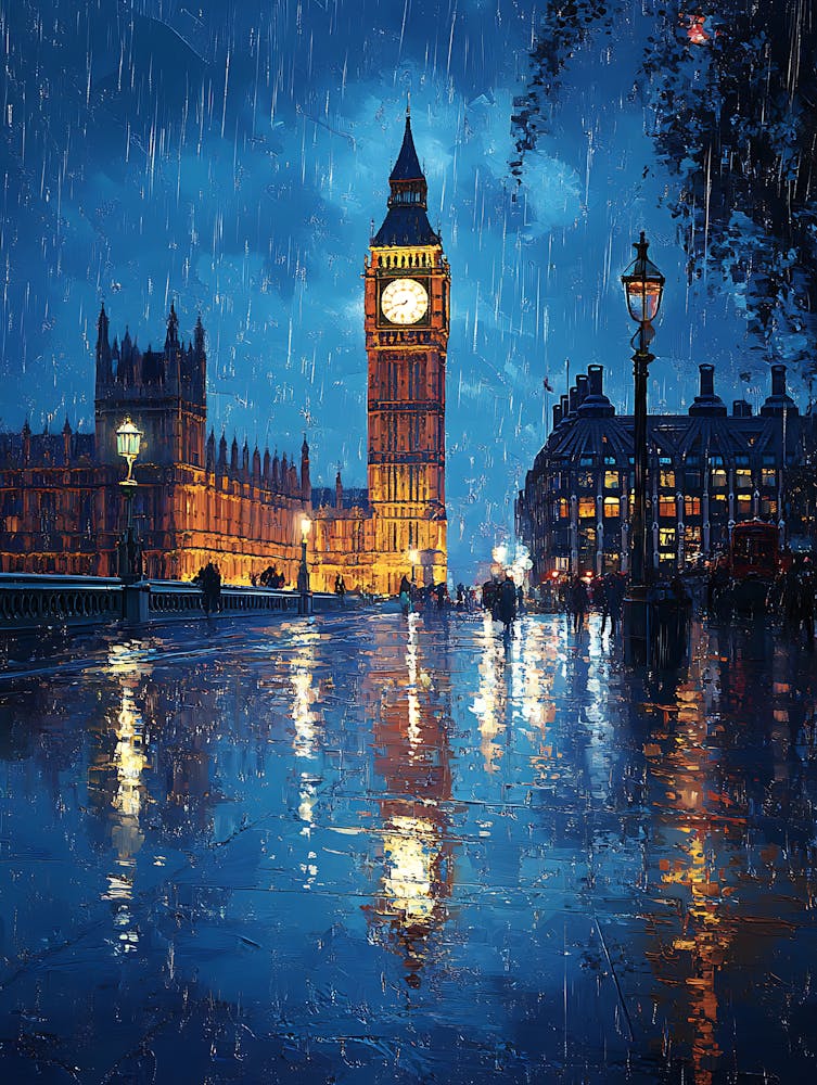 Fantasy Rainy Night In London 15