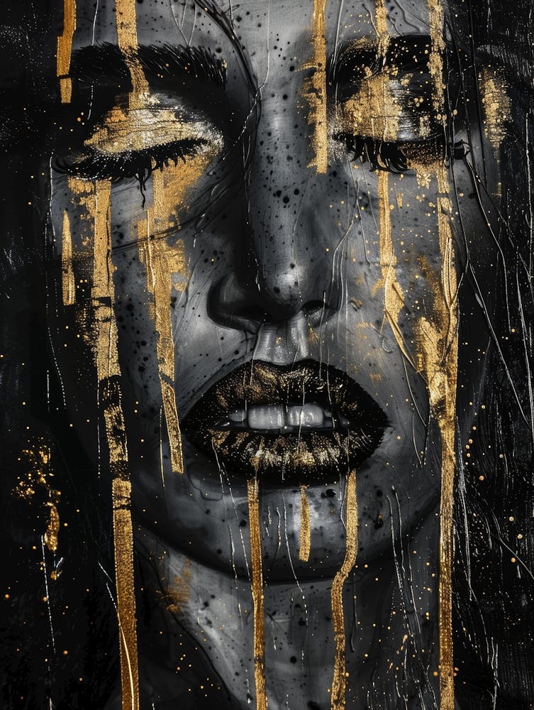 Gold And Black Painting 4