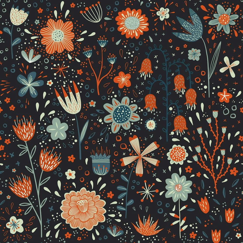 Imaginary Wild Flowers Dark