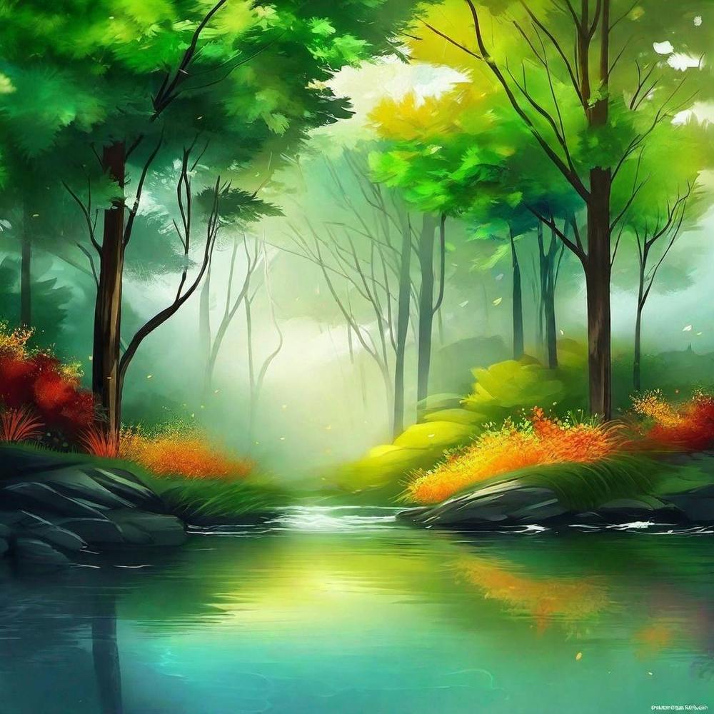 Forest Landscape Painting