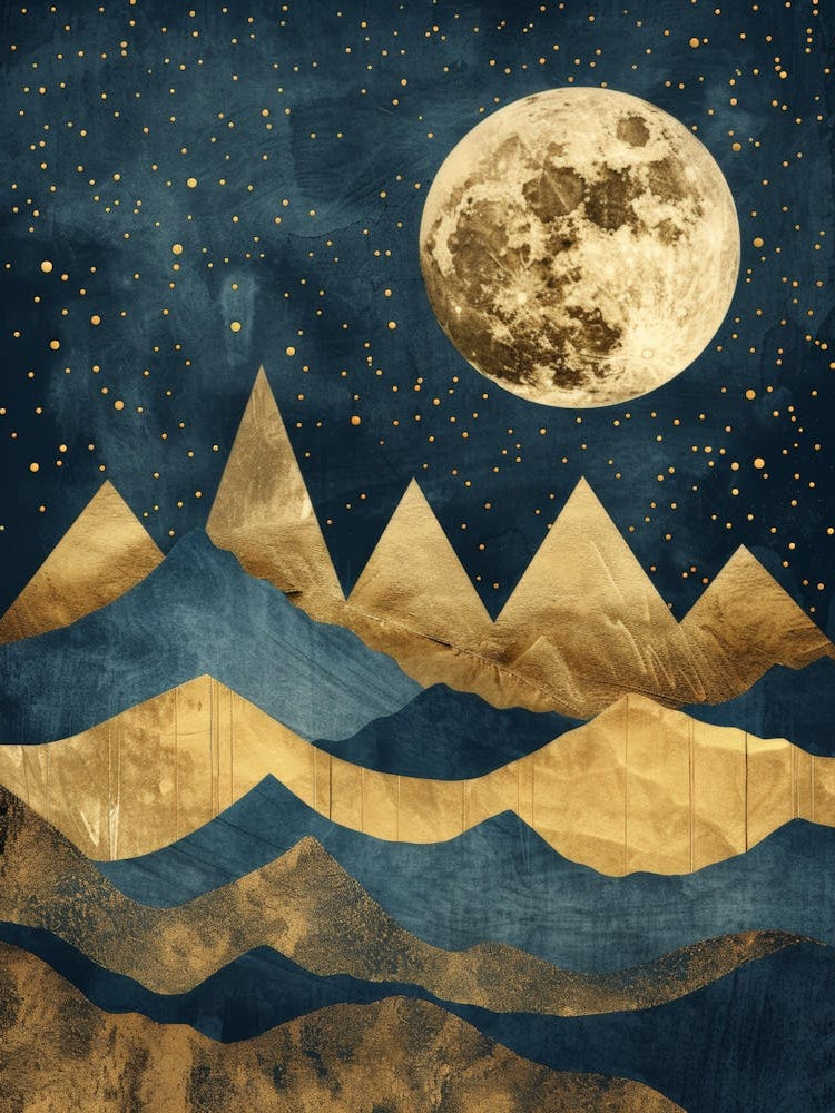 Moon And Mountains 4