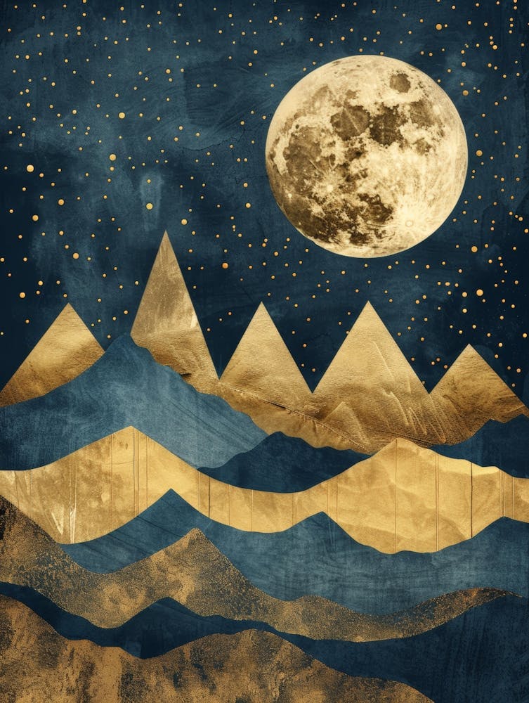 Moon And Mountains 4