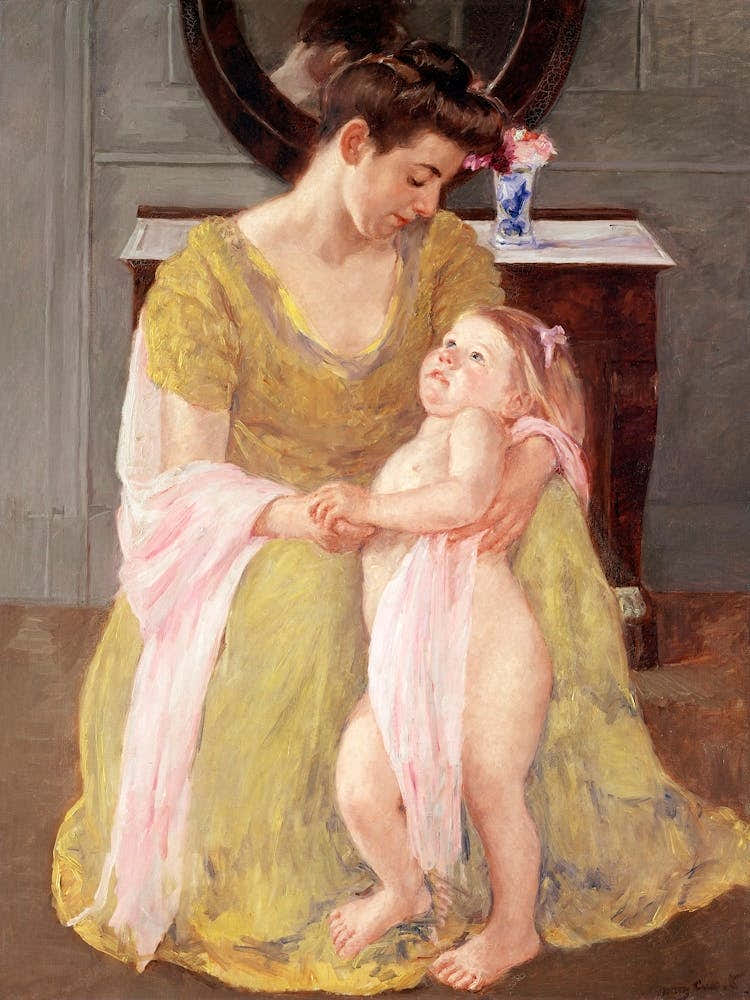 Mother and Child with a Rose Scarf (ca. 1908), Mary Cassatt