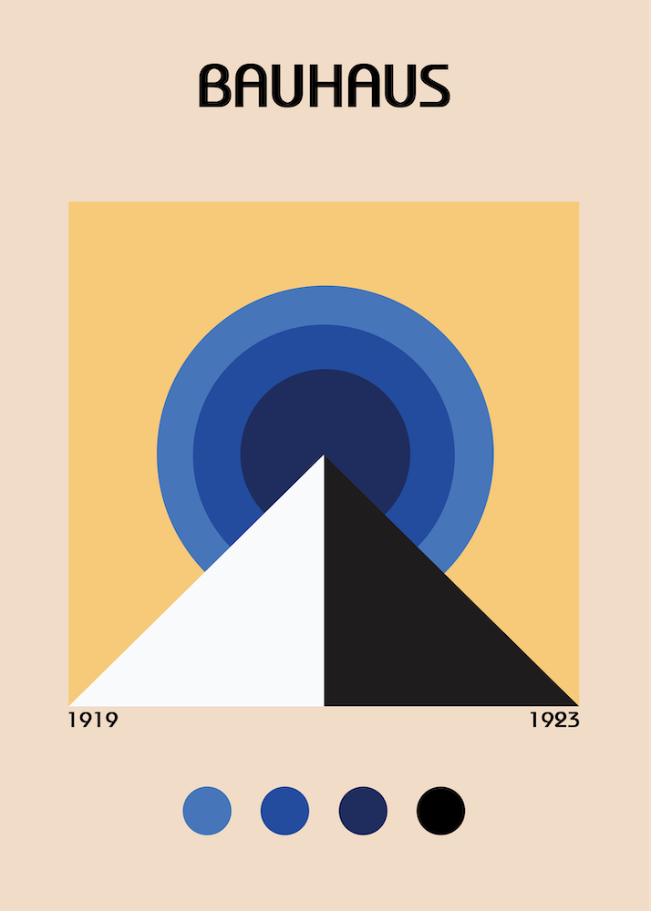 Bauhaus Pyramid Blue