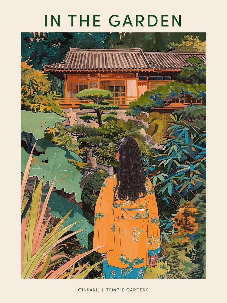 In The Garden Poster Ginkaku Ji Temple Gardens Japan 4