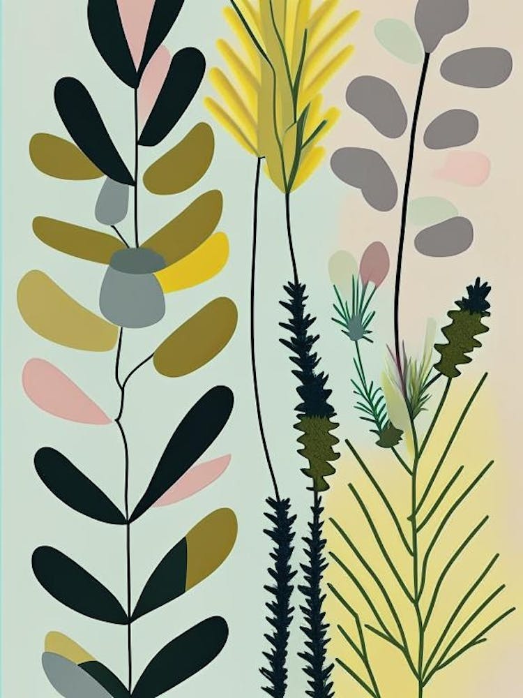 Club Moss Wildflower Modern Muted Colours