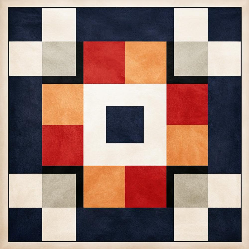 Abstract Ascent: Mid Century Squares Geometric Odyssey