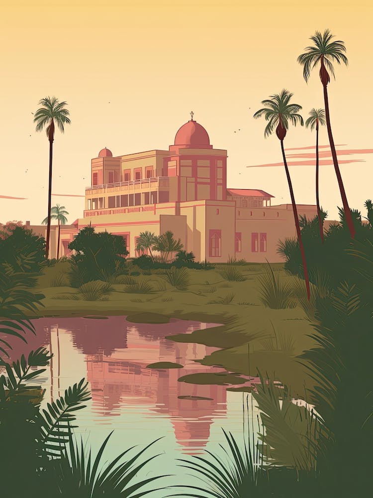 Khartoum Sudan Travel Illustration 3