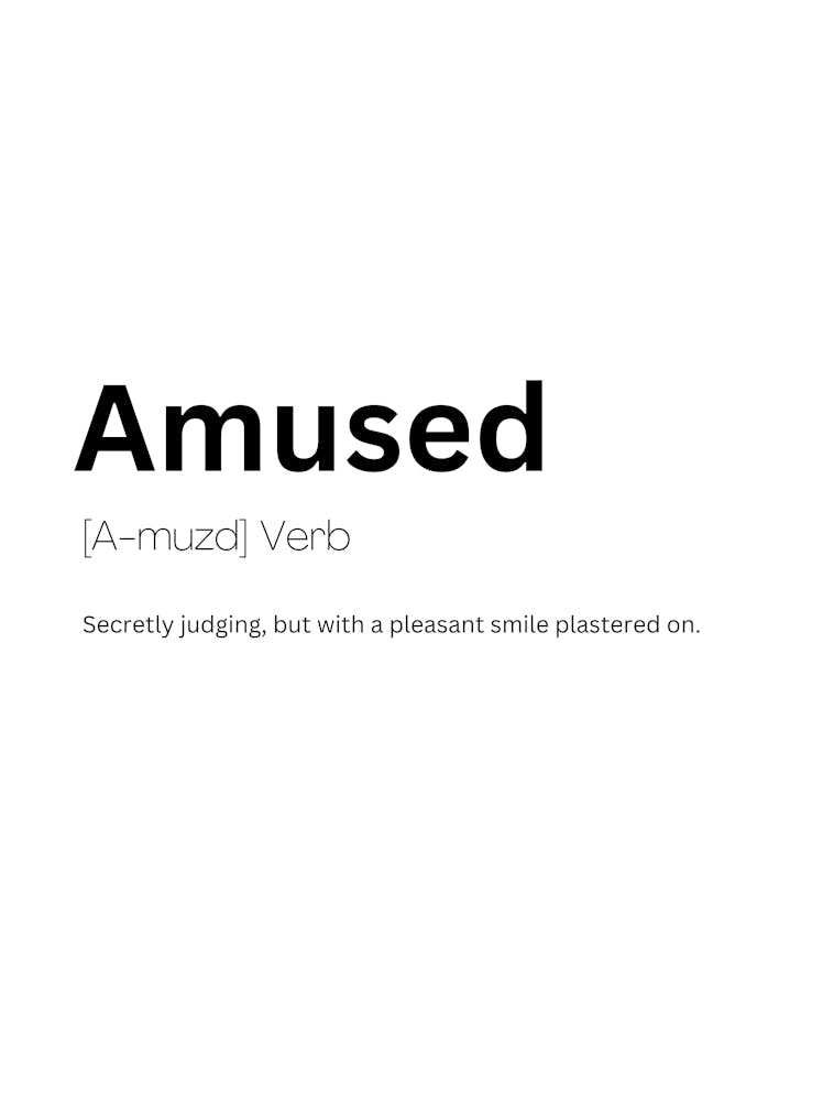 Amused Definition Meaning 1