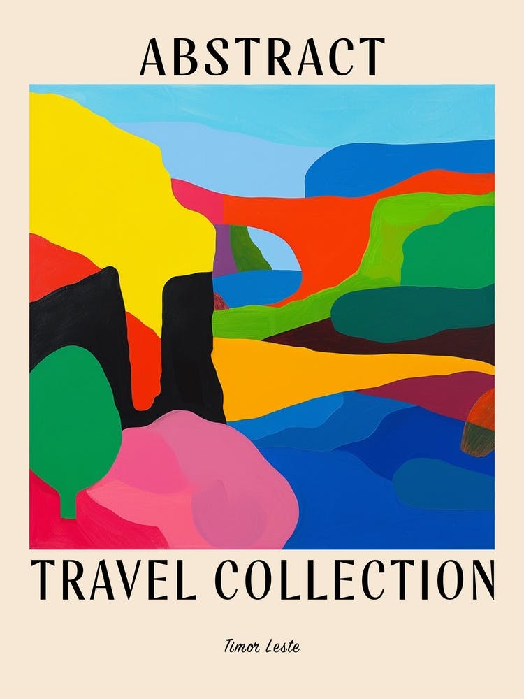 Abstract Travel Collection Poster Timor Leste 4