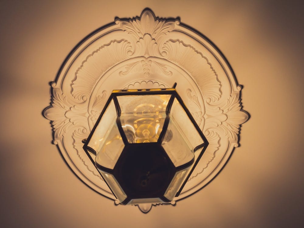 Antique Lamp Hanging On The Ceiling