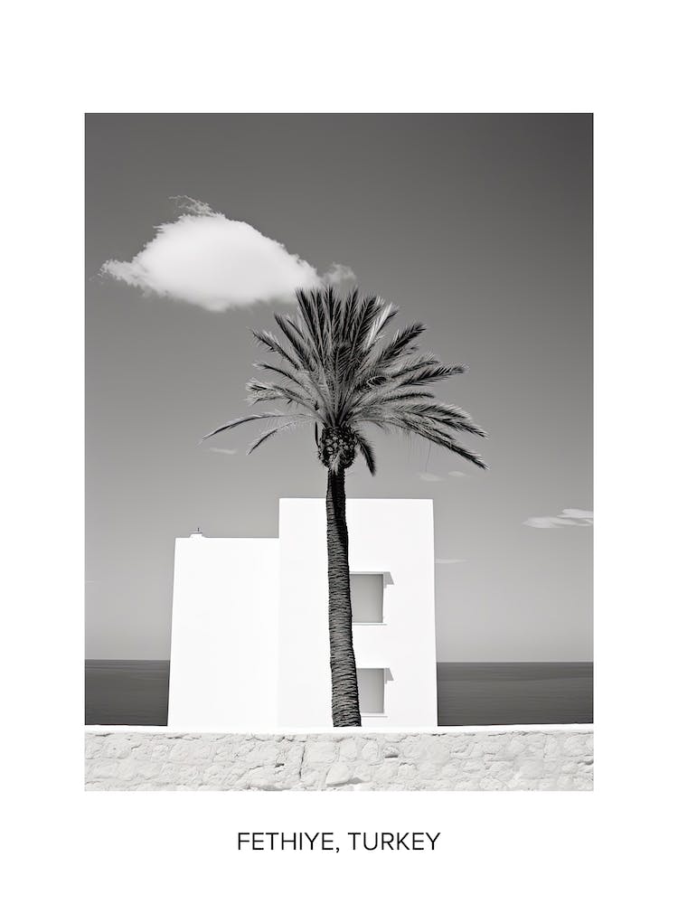 Poster Of Ibiza, Spain, Photography In Black And White 3