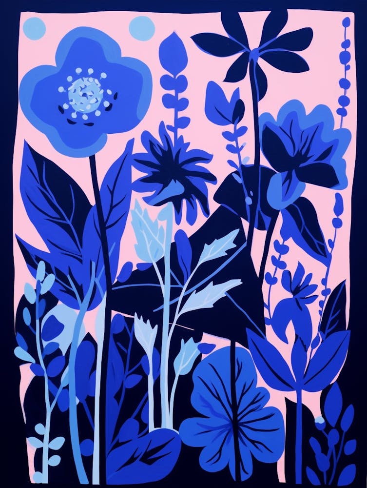 Blaue Blumenillustration Glockenblume 3