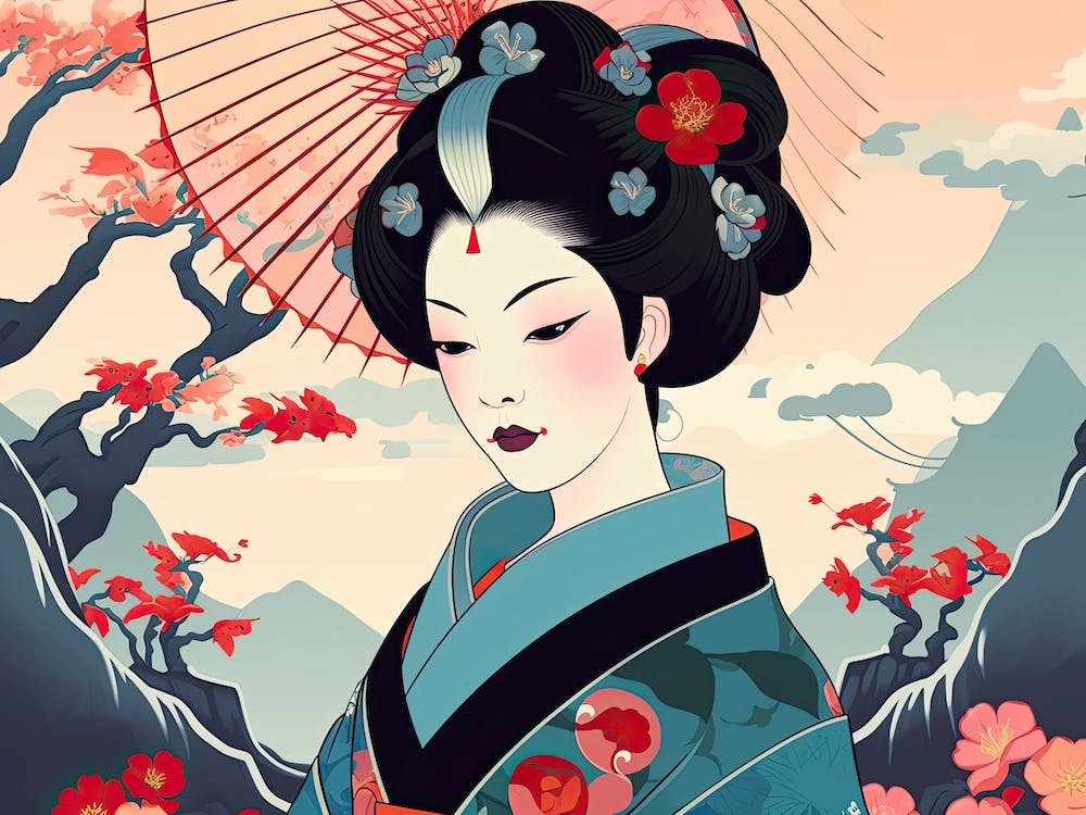 Simple Illustration Geisha 2