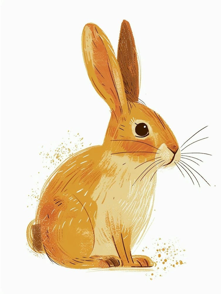 Dutch Rabbit Nursery Illustration 3