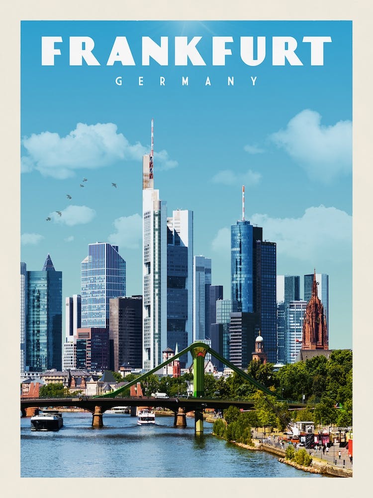 Frankfurt Germany Travel Poster
