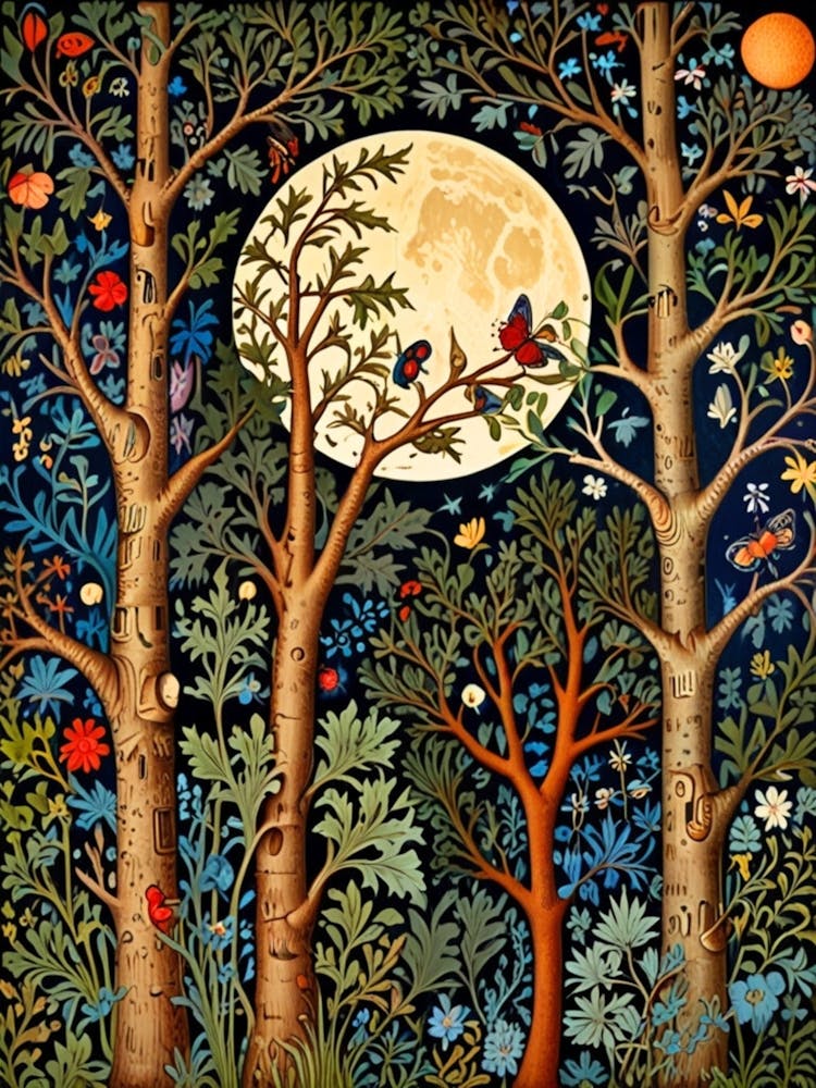 William Morris Moonlight In The Forest 137