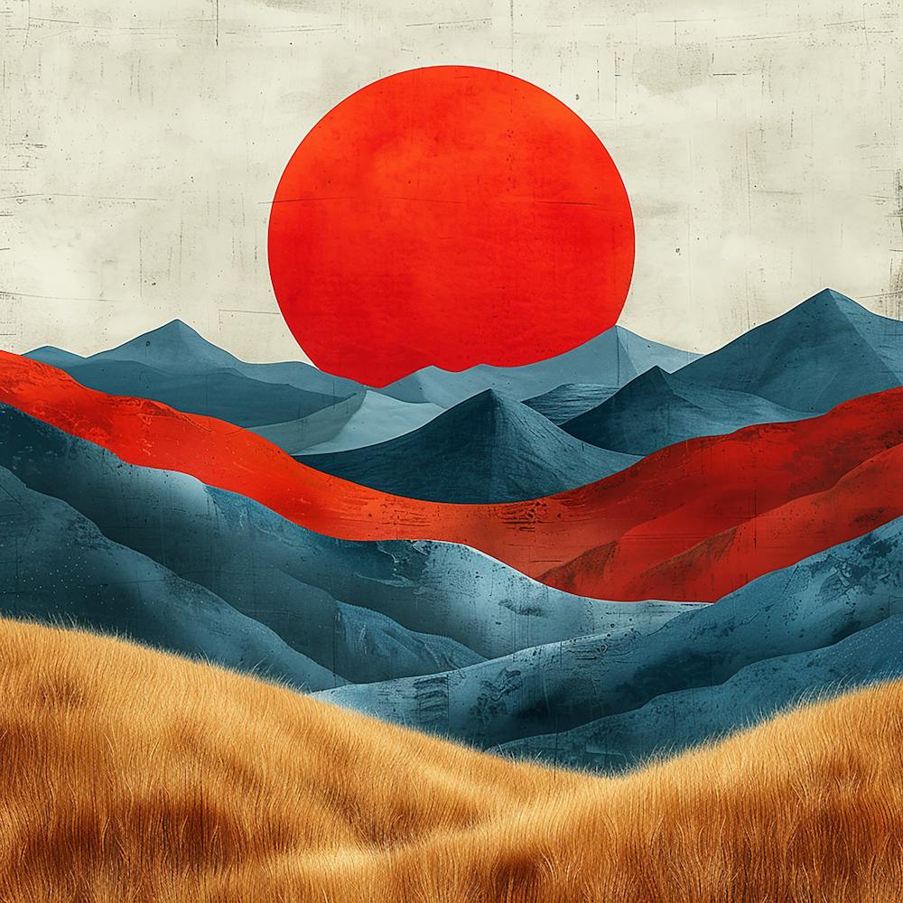 Sun Rises Over The Mountains