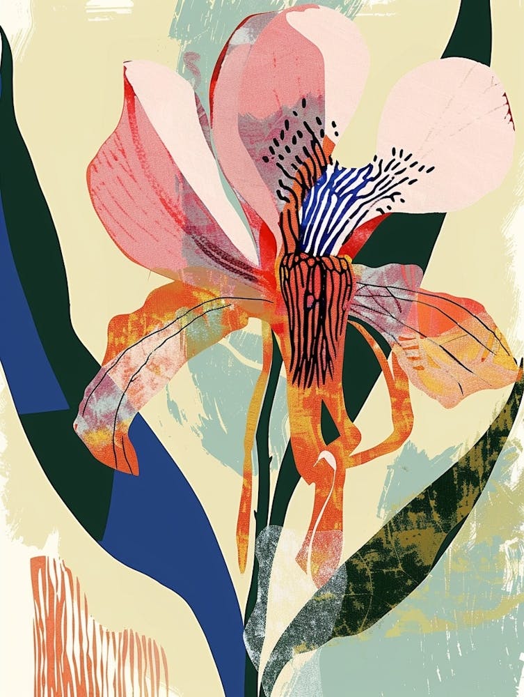 Colourful Flower Illustration Cyclamen 2