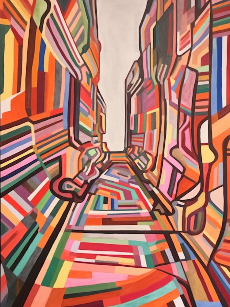 Painting Of San Francisco In The Style Of Minimalism 3