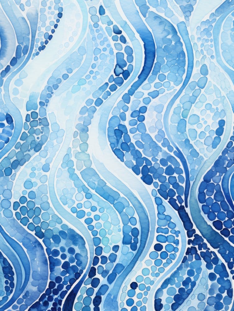 Watercolor Wavy Pattern