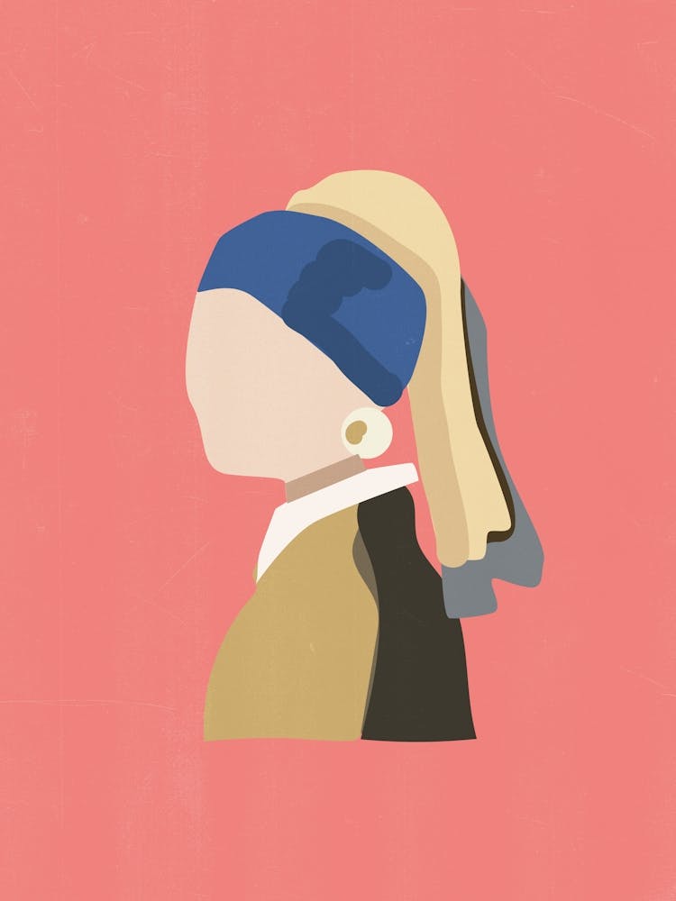 Girl With Pearl Earring Pink