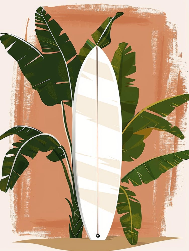 Surfboard In The Sand