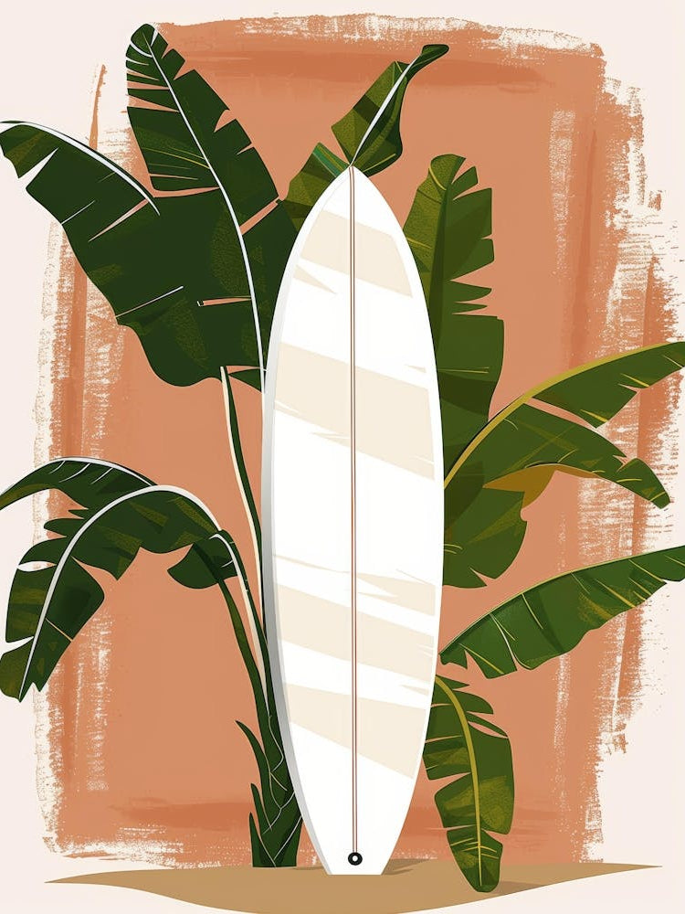 Surfboard In The Sand