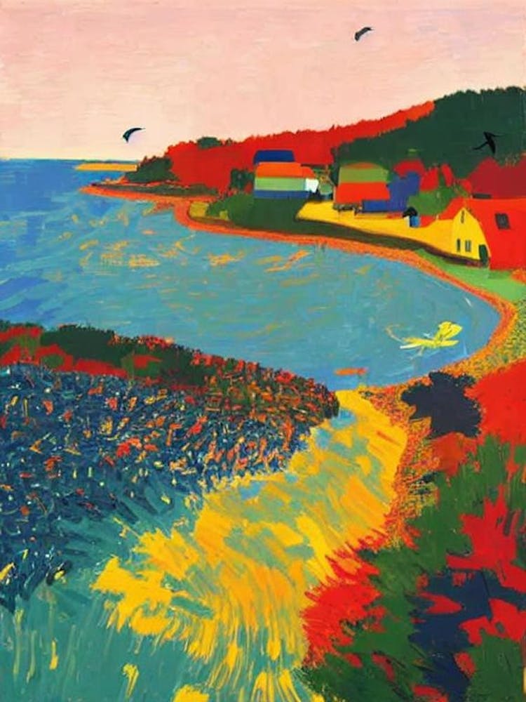 Jonesport Beach, Maine Hockney Style