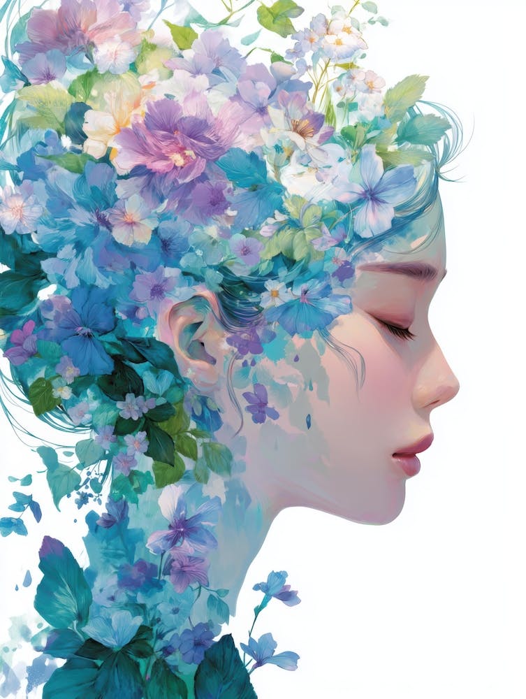 Girl With Flowers In Her Hair 10