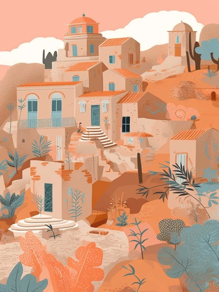 Agrigento, Italy Illustration