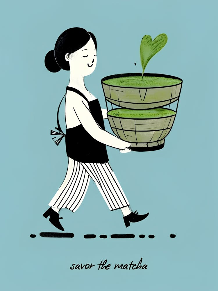 Genieße den Matcha