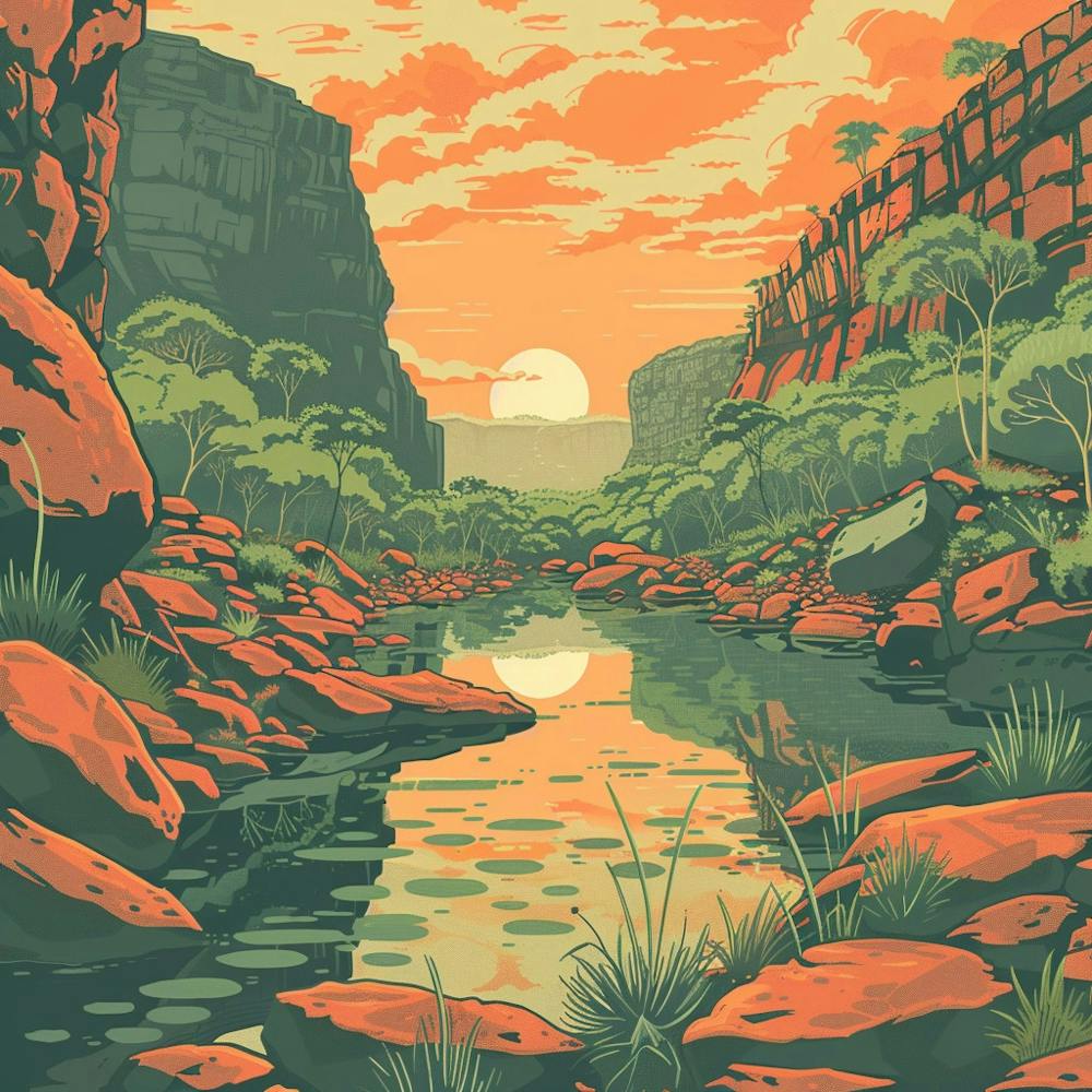 Sunset In The Desert 1