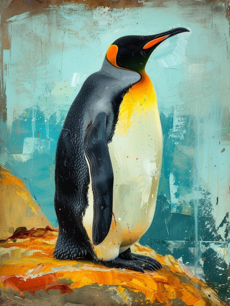 King Penguin Oamaru Blue Penguin Colony Colour Block Painting 2