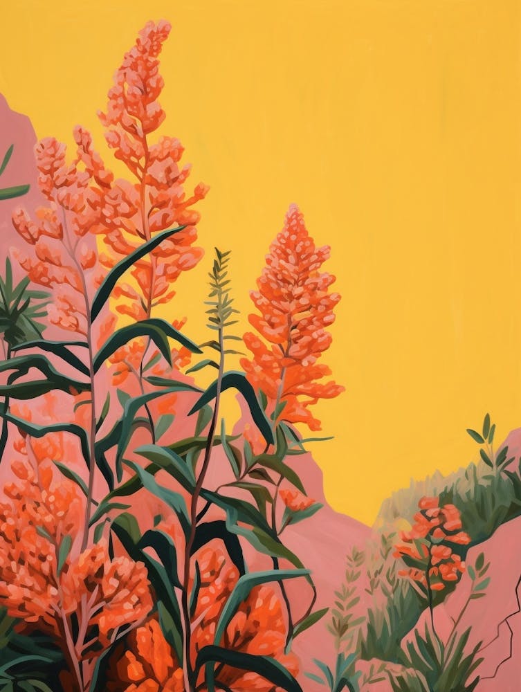 Boho Wildflower Painting Goldenrod 1