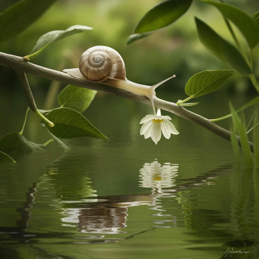 Snail On A Branch